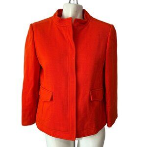Vtg 60s Modelia Don Simonelli Bright Orange Mod Jacket Short Coat Wool Size M/L